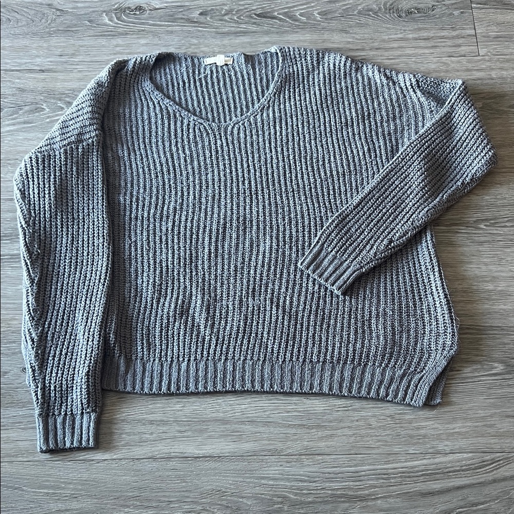Cozy Gray Knit Sweater
